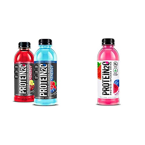 Protein2o 15g Whey Protein Infused Water Variety Pack (12 Count) and Mixed Berry (Pack of 12)