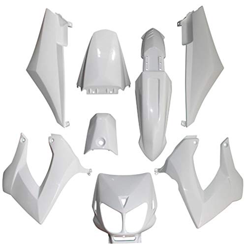 Kit carrosserie Derbi Senda 2000-2010 blanc brillant 8 pièces P2R