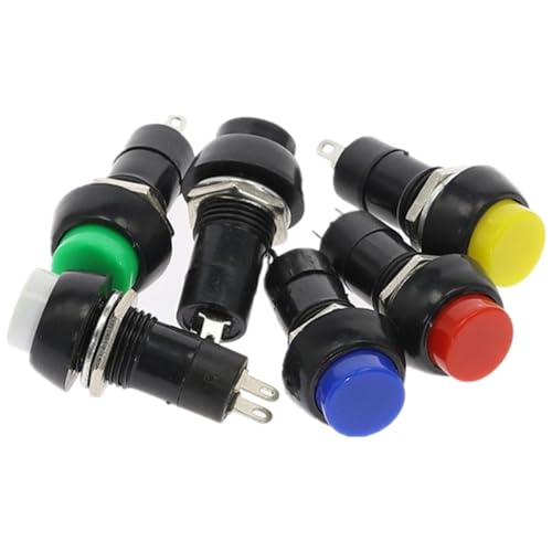 Interruptor pulsador momentáneo de plástico de 2 pines PBS-11A de 3A para microcontroladores 2