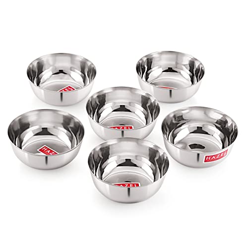 Set de 6 tazones de acero inoxidable HAZEL 600 ml miniatura 2
