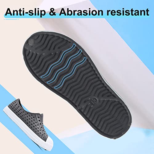 Qlz Toddler Kids Water Shoes For Boys Girls Garden Sandals Rubber Shoes Beach Sneakers, Slip-On Anti-Slip Lightweight Breathable Quick Dry Soft Flexible（Toddler/Little Kid/Big Kid） Grey #TOP2