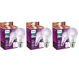 Philips Wiz Smart WI-Fi LED Bulb E27 10-Watt, 16 Million Colors, Compatible with Amazon Alexa and Google Assistant- (Pack of 3)