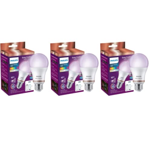Image of Philips Wiz Smart WI-Fi LED Bulb E27 10-Watt, 16 Million Colors , Compatible with Amazon Alexa and Google Assistant- (Pack of 3)