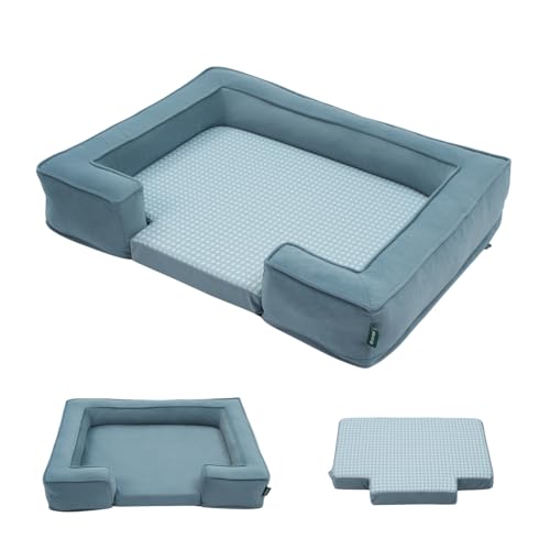 BALANCE Orthopedic Dog Bed for Large Dogs, Cooling Dog Couch Bed with Removable Washable Cover, Supportive Foam Pet Sofa Bed with Waterproof Lining and Nonskid Bottom, 36"x26"x6.5"