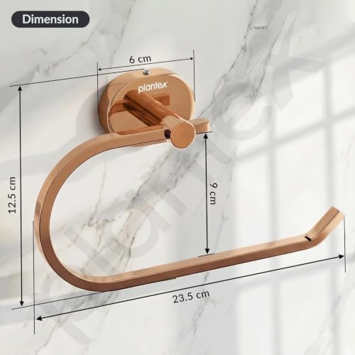 Image of Plantex Towel Ring for Bathroom /J4 Stainless Steel Towel Hanger /Napkin Holder for Wash Basin /Bathroom Accessories - Pack of 1 (Rose Gold)
