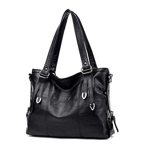 DEERWORD Mujer Bolsos de Mano Casual Bandolera Marca Mediano Totes Antirrobo Hombro Italianos PU Cuero 5369 1 piezas Fekete | Ya disponible en tu tienda friki favorita! En mundofriki.es!
