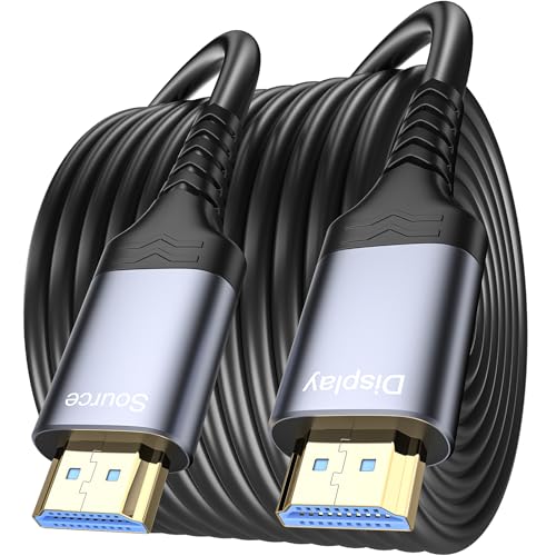Tckasdj 8K HDMI Glasfaserkabel 20m 48Gbps Ultra High Speed HDMI 2.1 Kabel/AOC Unterstützung 8K@60Hz 4K@120Hz/144Hz HDR eARC Kompatibel mit PS5 Xbox Series X PC TV