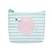 Produktbild Emorias 1PC Damen Geldbörse Karikatur Reißverschluss Münzen Beutel Mini Mappe Makeup Tasche Schlüssel Beutel Kopfhörer Kartenhalter (Streifen)
