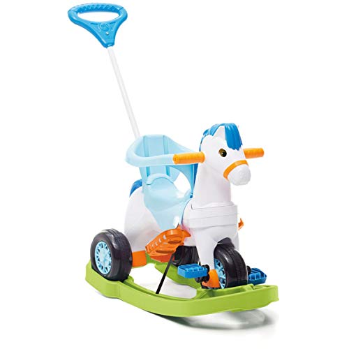 Triciclo, Poponei, Calesita, Azul, Com Balanço, 80 x 43.5 x 62 cm