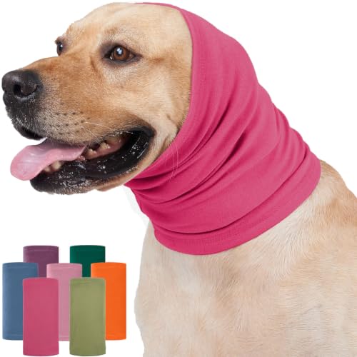 Image of Nanaki Dog Calming Hoodie Dog Hematoma Ear Wraps for Dogs-Ear Protection | Grooming and Force Drying Dog Ear Protector,Dog Ear Muffs Head Warp For Fireworks Anxiety Relief,Ear Protection Head Cover
