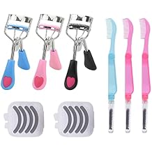 14 Pc Eyelash Set, 3 in 1 Eyelash Curler with Comb & Brush, Refill Pads & Applicator Tool