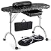 Giantex Nail Table Station Portable Manicure Tech Desk with Free Bag Case Sliding Drawer Leather Hand Pillow Spa Beauty Salon Technician Equipment Nails Art Table Set w/Lockable Wheels
