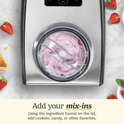 Image of Cuisinart 1.5-Quart Ice Cream Maker and Gelato Machine, Makes Frozen Yogurt and Sorbet, Fully Automatic with Commercial-Quality Compressor and 2 Churning Paddles, ICE-100, Black /Stainless