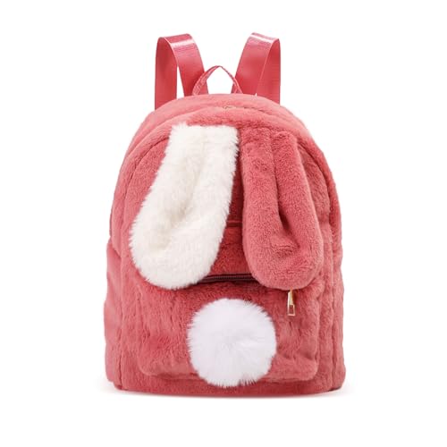 HuiYStar Sacs à Dos Mignons en Forme de Lapin pour Filles et Femmes,Sac à Dos Mignon avec Oreilles de Lapin,Cartable Moelleux