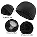 COMNICO 2 Pcs Men Skull Caps Beanie Multifunctional Sleep Hats Breathable Headwear Sweat Absorbent Liner Cap for Men Women (Black+Light Grey)