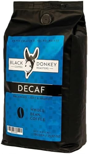 Black Donkey - 1KG Whole Coffee Beans (DECAF) | Medium Roasting | Mild