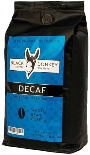 Black Donkey - 1KG Whole Coffee Beans (DECAF) | Medium Roasting | Mild