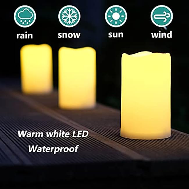 Flameless Candles, 3 Pack, Warm White