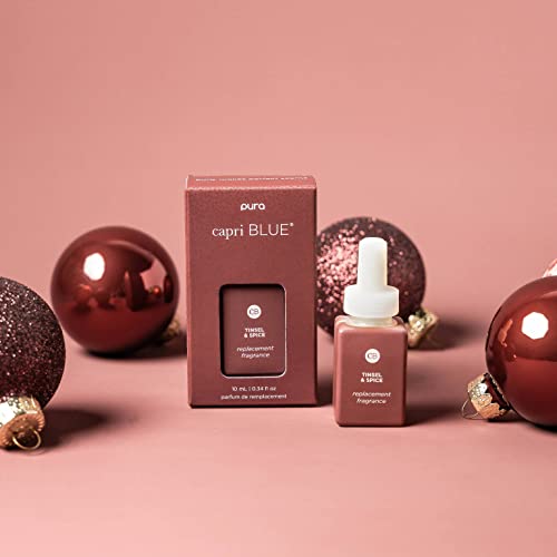 Capri Blue Pura Smart Home Plug-In Diffuser Kit: 1 App-Controlled Aromatherapy Diffuser + 1 Capri Blue Volcano And 1 Tinsel & Spice Pura Fragrance Refill Vial – Fragrance Diffusers For Home #TOP4