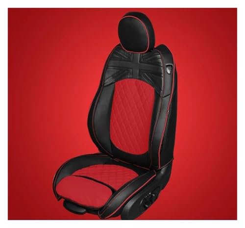 Housses de siège voiture en cuir noir rouge pour Mini Cooper F56 R56 R60