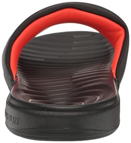 Under Armour Boy's Ansa Fixed Strap Slide Sandal, (007) Black/Black/Yellow Ray, 5 Big Kid #TOP2