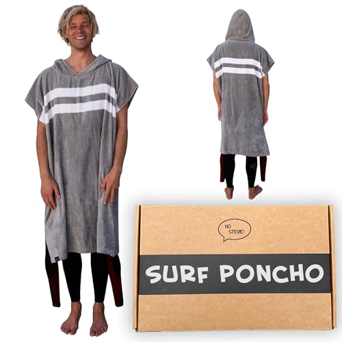Ho Stevie! Surf Poncho - Warm and Soft - Easily Change in/Out of Wetsuit Without Towel Falling Down