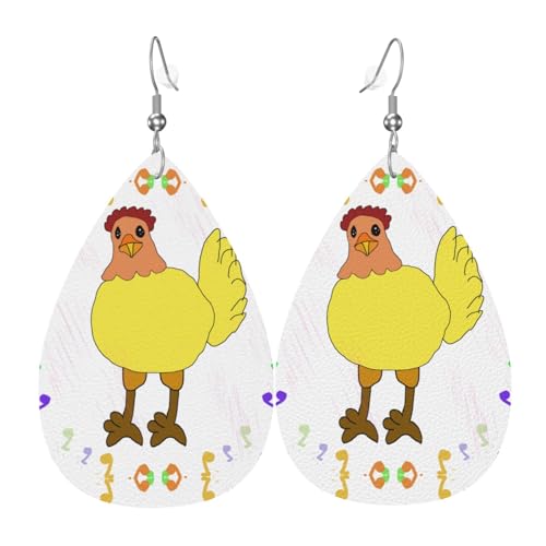 GGNKDL Pendientes con colgante de gota de agua y aretes de cuero, adecuados como regalo de cumpleaños para mujeres