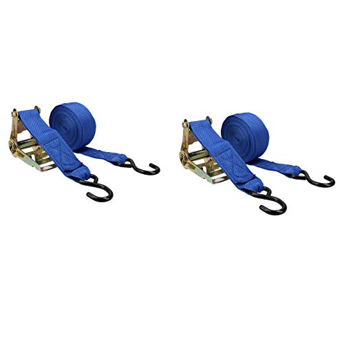 2 Trailer Car Recovery Trailer Ratchet Lashing Tie Down Strap 750kgs 30ft x 50mm