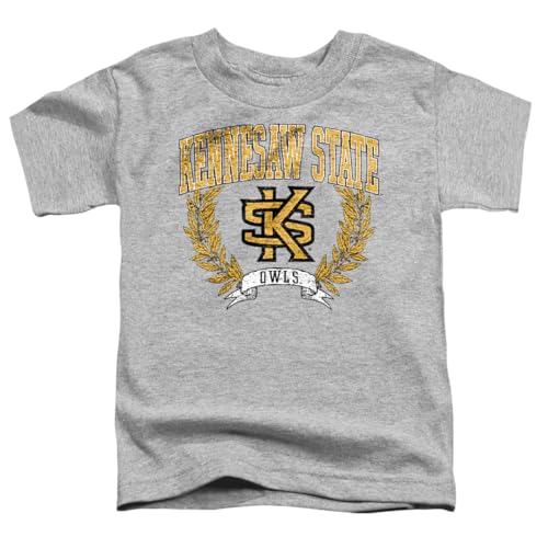 LOGOVISION Kennesaw State University Laurels Dark Kids T Shirt (4) for Toddler Boys and Girls, Athletic Heather