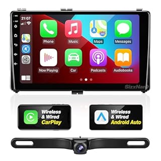 SizxNanv Android Radio Upgrade for Toyota Corolla 2017 2018 2019 TouchScreen Compatible with Wireless Carplay Android Auto,Car Stereo Bluetooth Navigation GPS WIFI FM/AM Backup Camera 8 croe Head Unit