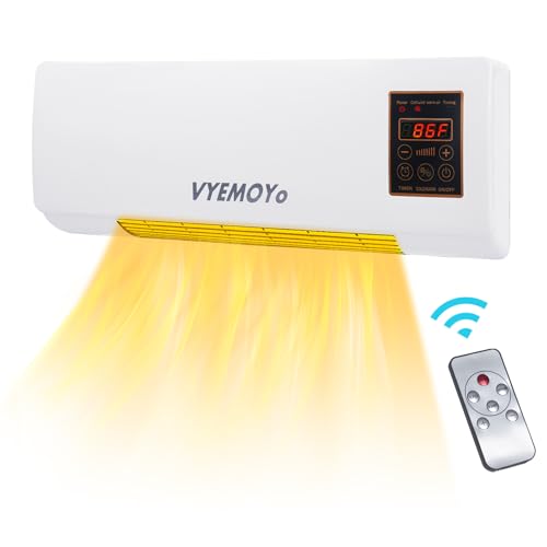 La Mejor Recopilación de Calentador de Pared Electrico Top 10. 44 Calentador de espacio de pared, calentador eléctrico silencioso de cerámica con control remoto, calentador de calentamiento rápido, temporizador ajustable de 25 velocidades,...