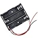 jujinglobal 2pcs Battery Holder Case 3 x AA 1.5V (Total: 4.5V) with 2 Leads Connector Plastic ABS Cell Storage Holder for Electronic DIY