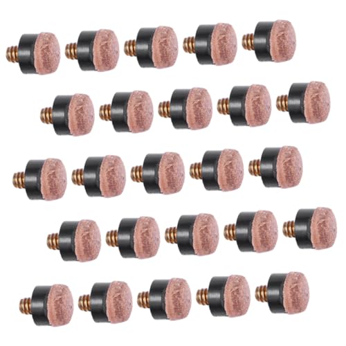 Totority Leather Billiard Cue Tips 40pcs Replacement Pool Cue Tips for Beginners Professionals