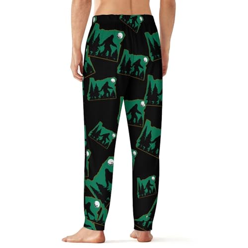 Sasquatch Bigfoot in Oregon Men's Pajama Pants Soft Lounge Bottoms with Pocket Sleep Pants Loungewear3