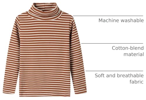 Image of Mud Kingdom Little Girls Long Sleeve Tee Shirts Soft Turtleneck Layering Pullover Slim Stretchy Tops