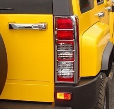 Avanzato Chrome Tail Light Cover Compatible with Hummer H3 2006-2010