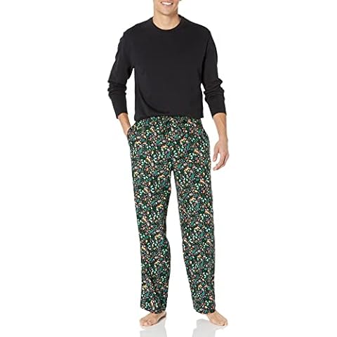 Amazon Essentials Pijama de Modal para Hombre Negro Folclórico Cover