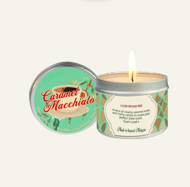 Caramel Macchiato Scented Candle x11, 3.88oz Travel Tin, 100% Soy Wax, Triple Scented, Up to 30 Hours Burning Time, Perfect for Bedtime and Meditation