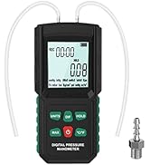 MOTOCOCHE Manometer Gas Pressure Tester Dual-Port Manometer Differential Pressure Gauge 13 Select...