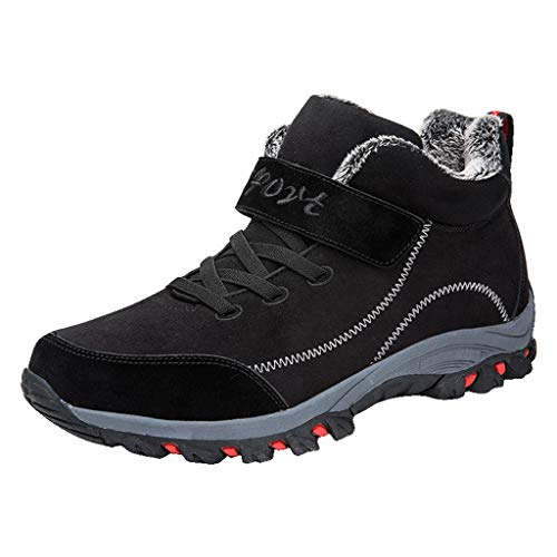 Preisvergleich Produktbild DAIFINEY Damen Straßenlaufschuhe Turnschuhe Bequeme Laufschuhe Turnschuhe Mode Luftkissenschuhe Laufschuhe Sportschuhe Samt Warme rutschfeste(Schwarz,39 EU)