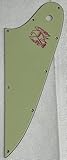 Pickguard de guitare style logo Gibson Firebird (3 plis, vert vintage (logo rouge))