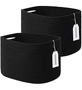 ECDYQXVU Cotton Rope Storage Basket, 15x10x9 Inches, Woven Basket for Shelves, Clothes, Toys, Tow...