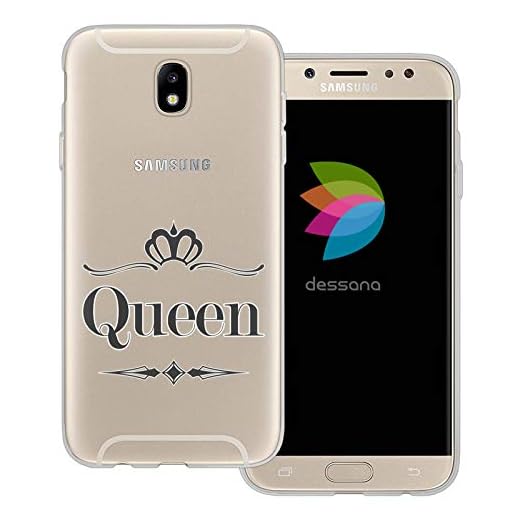dessana ordstäv trend transparent skyddsfodral mobiltelefon fodral fodral väska för Samsung Galaxy J5 (2017) Queen