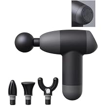 Tastech Titre imli Mini Masaj Aleti, 4 Ba l kl , 5 H z Ayarl , 6mm Derin Doku, 3200RPM, 1200mAh, Gri