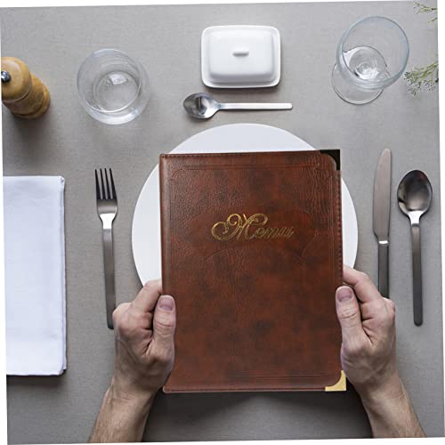 Classeur de menu A4 en cuir Hemobllo pour restaurant