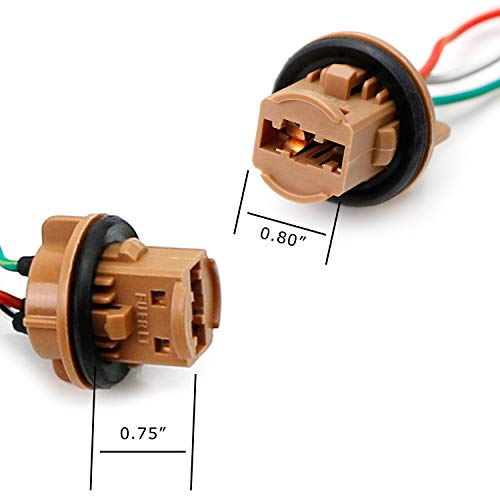 Ijdmtoy (2) Hyper Flash/Bulb Out Error Fix Wiring Adapters Compatible With 7443 7444 T20 Led Bulbs Turn Signal Or Tail Brake Lights #TOP1