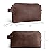 Hide & Drink, Large Rustic All Purpose Dopp Kit Utility Bag for Cords & Chargers, Travel Bag, Multi-Purpose Bag, Full Grain Leather, Handmade, Bourbon Brown