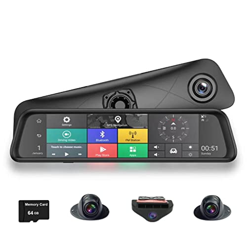 DVR panoramico a 360° con obiettivo a 4 telecamere. Supporta la registrazione simultanea della telecamera anteriore e posteriore. e telecamera della zona cieca destra e sinistra per la visualizzazione delle immagini per un parcheggio sicuro.4 modalità di visualizzazione dello schermo (visualizzazione della telecamera anteriore / sinistra / posteriore / destra contemporaneamente)