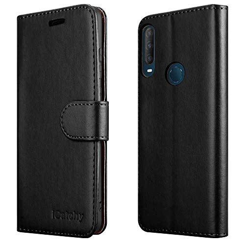 iCatchy Para Alcatel 1S/3L 2020 Funda de cuero cartera libro Flip Folio soporte vista cubierta compatible para Alcatel 1S/3L 2020 teléfono caso Cover