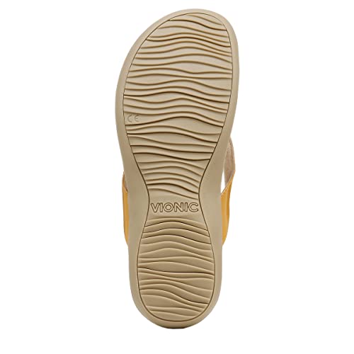 Image of Vionic Women's Rest Bella Toe Post Sandal- Supportive Ladies Orthotic Sandals that include Three Zone Comfort with Arch Support- Flip Flop for Ladies, Medium and Wide Width Size 5-12